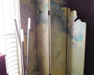 Two sided enamel screen, front side light and back side blue with the same design.