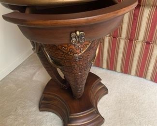 Round end table with drawer