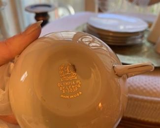 Lenox Olympia PL Cups & Saucers