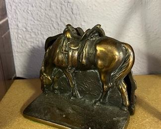 Brass Horse Bookend 
