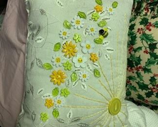 Vintage Stitched Throw Pillow