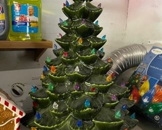 Vintage 1970's Ceramic Music Boc Christmas Tree, roughly 2 feet tall from base