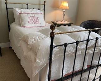 Antique style iron bed frame