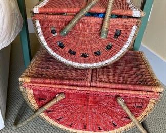 Vintage watermelon picnic baskets