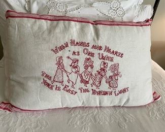 Handstitched pillow