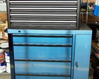 Kobalt 4-Drawer Tool Chest With USB Powerstrip, Model 35PTCMB, And Kobalt 4-Drawer Rolling Tool Chest