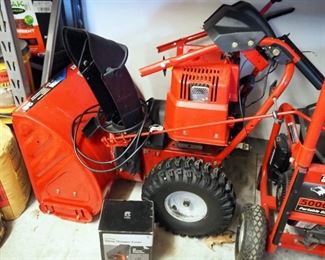 Troy Bilt 26" Gas Powered Snow Blower With Cover, And Tecumseh 8.5HP Motor