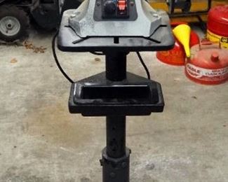 Delta Electric Bench Grinder , Model GR 450, On Adjustable Craftsman Pedestal Stand