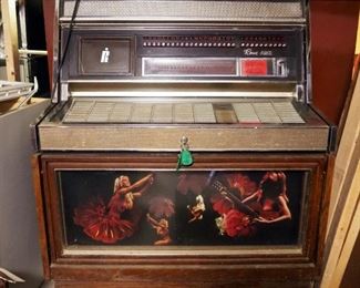 Rowe Ami Juke Box, Model MM4, Powers On, 55" x 42" x 27", Includes 45 Vinyl Records