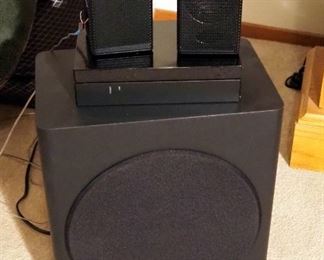 Samsung Home Theater Sound System Including Sound Bar With Remote, Model HW-Q60T, Subwoofer, Model PS-WR6588, Rear Speaker Kit, Model SWA-8500S