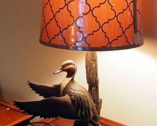 Pintail Duck Table Lamp, 27" Tall, Powers On