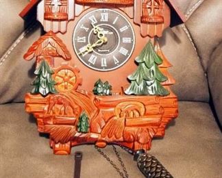 The Time Company Battery Powered Cuckoo Clock, 17" x 12.5" x 7"