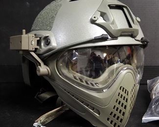 Airsoft Paintball Tactical Helmet With Full Face Visor
