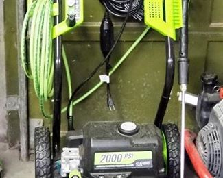 Greenworks Electric Pressure Washer Model GPW2000-1, 2000PSI, Includes Wand And Hose
