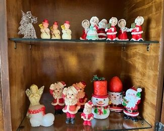 Vintage Christmas treasures and Gurley candles......
