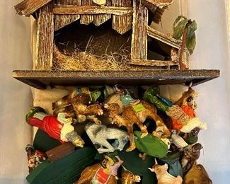 Vintage nativity set