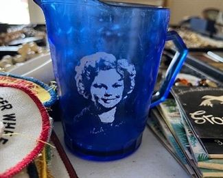 Shirley Temple small glass pitcher