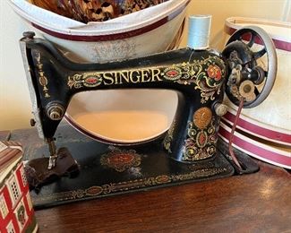 Antique treadle Singer sewing machine....
