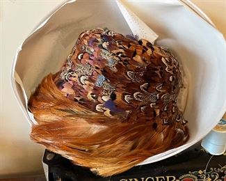 Vintage feather hat!