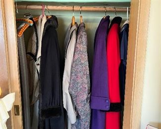 Women's coats and vintage shoes