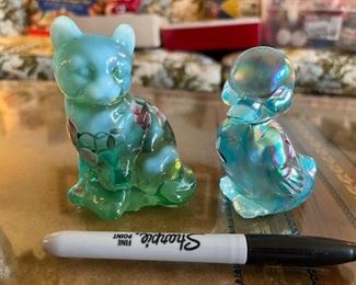 Fenton glass figures