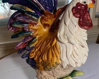 The Mardi-Gras Ceramic Rooster
