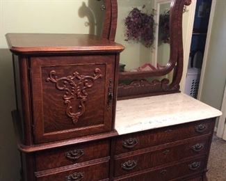 Pulaski Furniture Co. Tiger Oak
Marble top dresser