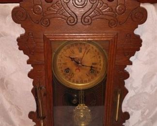 Antique Gibson Clock with thermometer and barometer