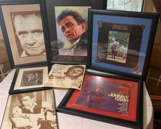 Johnny Cash memorabilia.