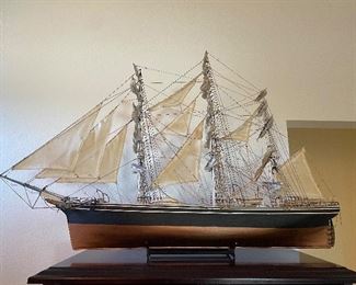 These Ships are the prettiest I have seen! This one is American and painted a lovely copper on the bottom.  Large! 28”Hx44”Lx5”W $500