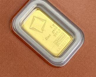 For your consideration is this 1 Gram Valcambi Suisse Gold Bar, Carded