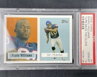 For your consideration is this 2006 Topps Mario Williams PSA 10 Turn Back Clock