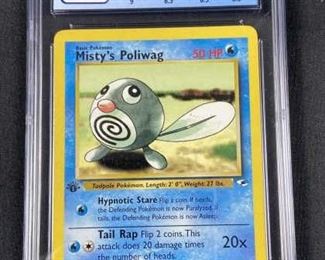 For your consideration is this 2000 Pkmn Gym Heroes 1st Ed Misty's Poliwag 8.5