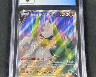 For your consideration is this Pokemon Galarian Sirfetch'd Vivid Voltage CGC 8
