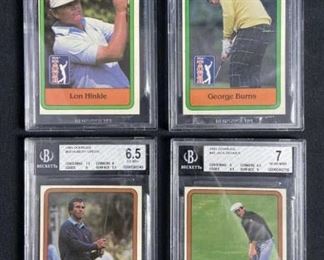 For your consideration is this lot of (4) 1981 Donruss PGA Golf Cards BGS Graded