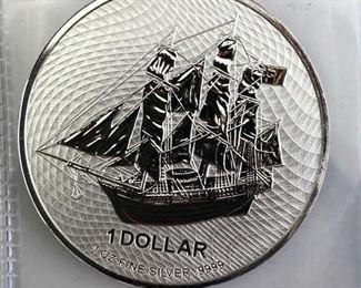For your consideration is this 2022 Cook Islands Pirate's Bounty 1oz Silver