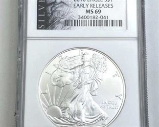 For your consideration is this 2010 American Silver Eagle 1oz, NGC MS-69 Mint