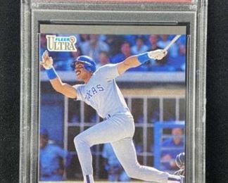 For your consideration is this 1991 Ultra Update Juan Gonzalez PSA Mint 9