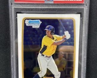 For your consideration is this 2012 Bowman Chrome Prospects Josh Bell PSA 9