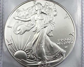 For your consideration is this 2022 American Silver Eagle 1oz .999, U.S. $1 Coin