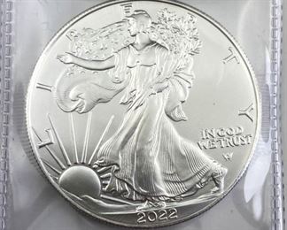 For your consideration is this 2022 American Silver Eagle 1oz .999, U.S. $1 Coin