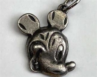For your consideration is this Vintage 925 Silver Mickey Mouse Charm