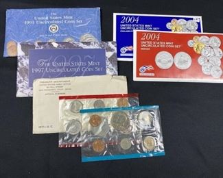 For your consideration is this lot of (4) Assorted U.S. Mint Coin Sets