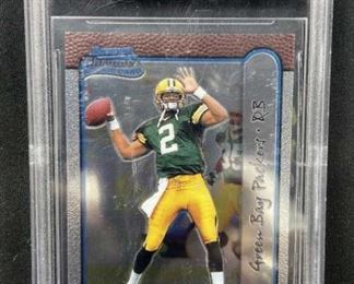 For your consideration is this 1999 Bowman Chrome Aaron Brooks BGS 8.5