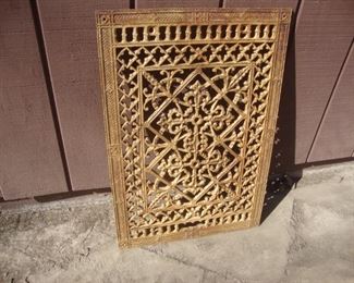 Cast iron floor grate, architectural salvage