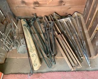 Hair Pin and assorted vintage table legs