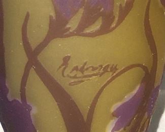SIGNED CAMEO ART GLASS VASE