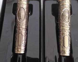 GOLD HAIR CLIPPERS BUDDHA DESIGN