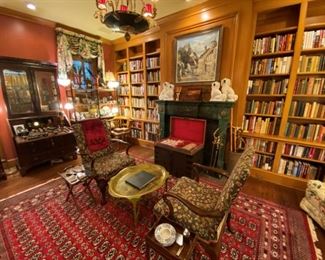 Library - OK….this Estate has some Rock Star books in the library!  Early Texas Books, rare European sets, first editions, one of a kind