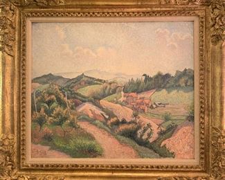 Lucien Pissarro "Coldharbour from the Common" / Oil on Canvas / 21 x 24 3/4"